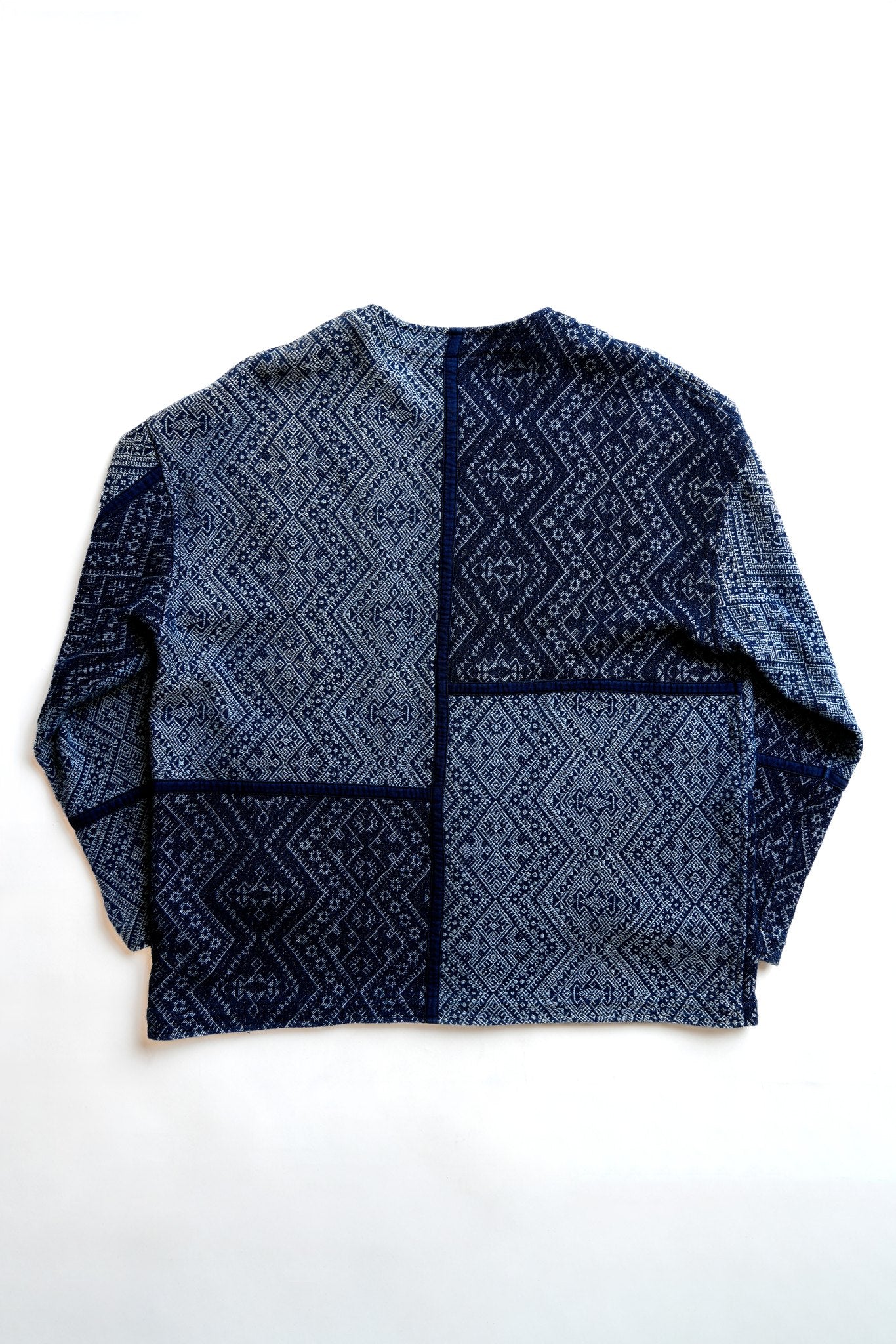 Brocade patchwork jacket - INDIGO
