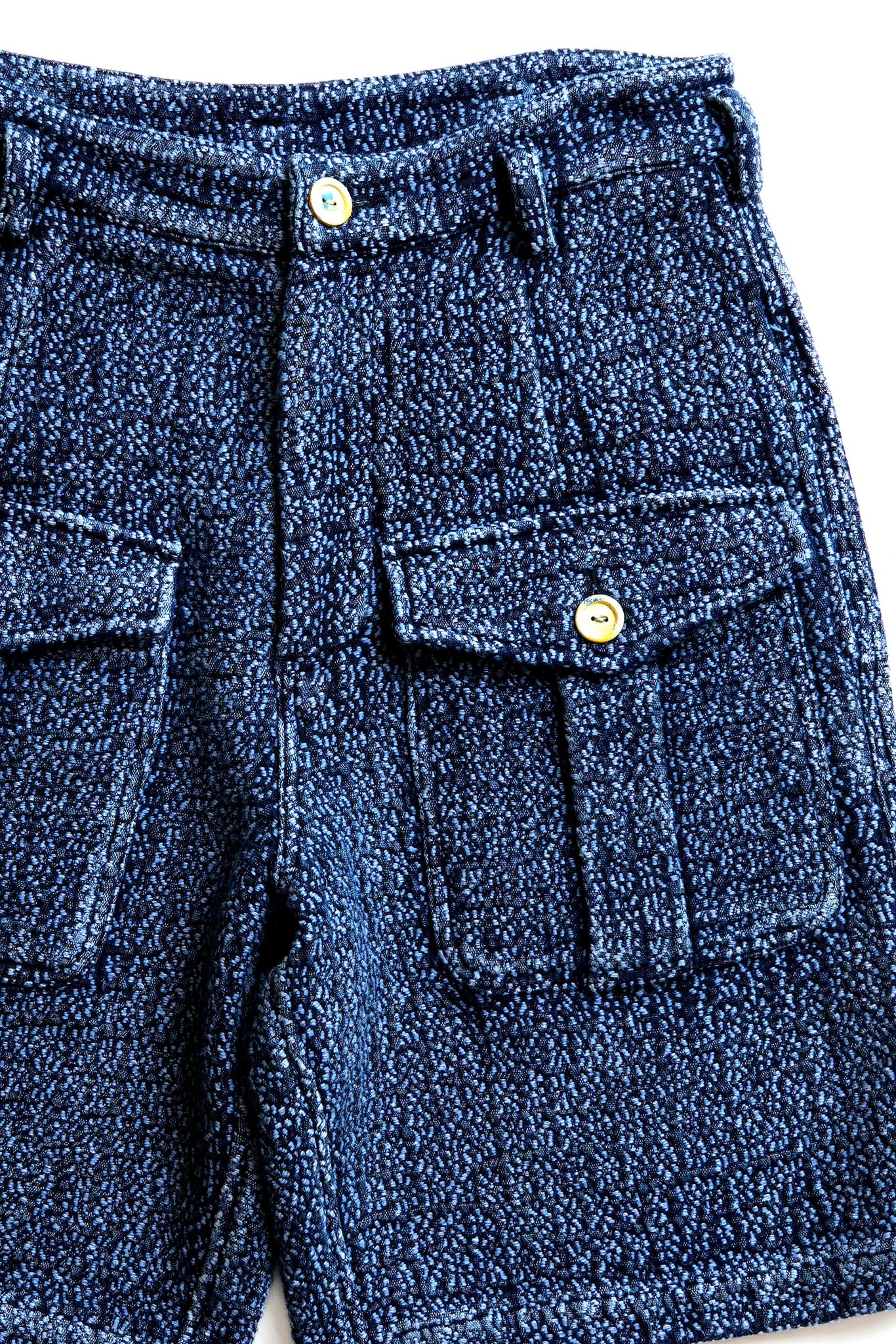 Starry Sashiko Patchwork Pants - INDIGO