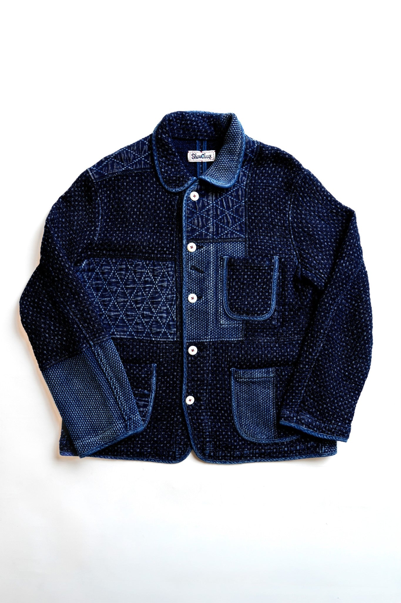 Super Kendo&Sashiko Patchwork Jacket - INDIGO