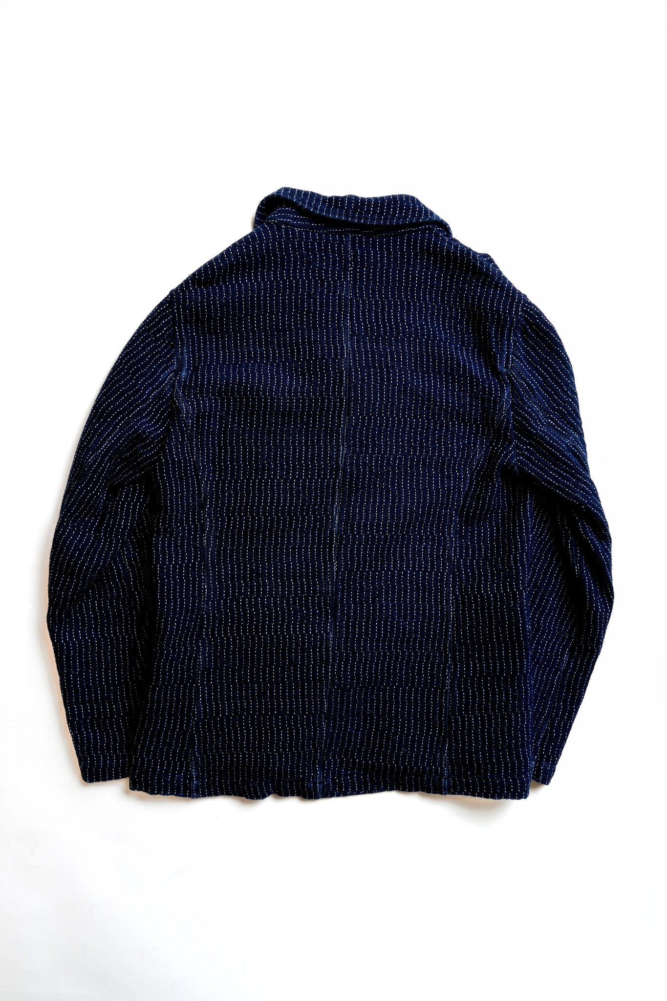 Lightweight Sashiko Peaked Lapel Suit - INDIGO