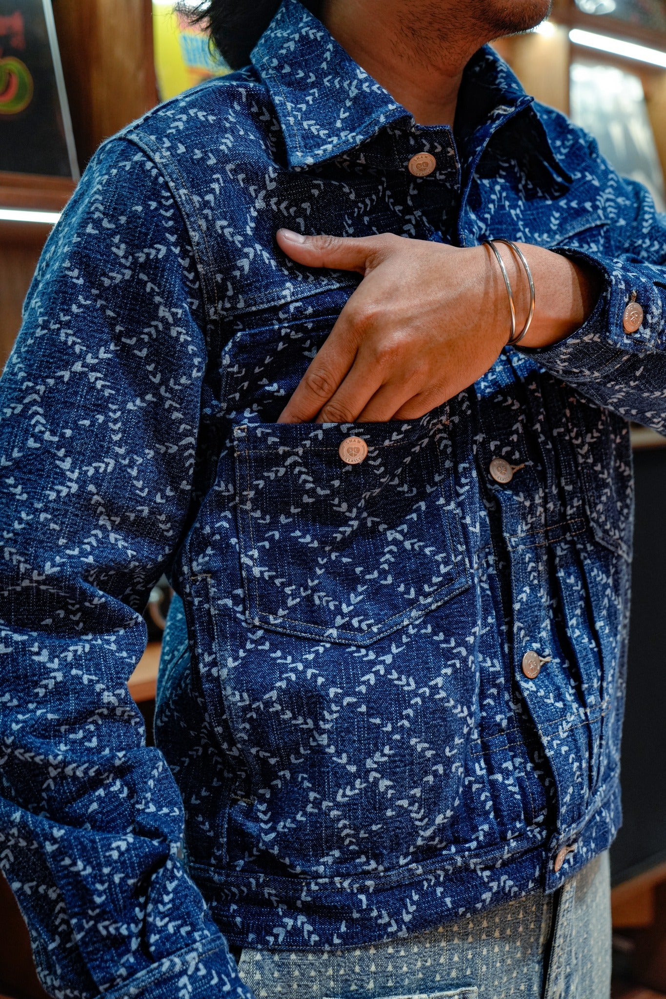 LOVE WABASH ZIMBABWE COTTON 101JACKET - INDIGO