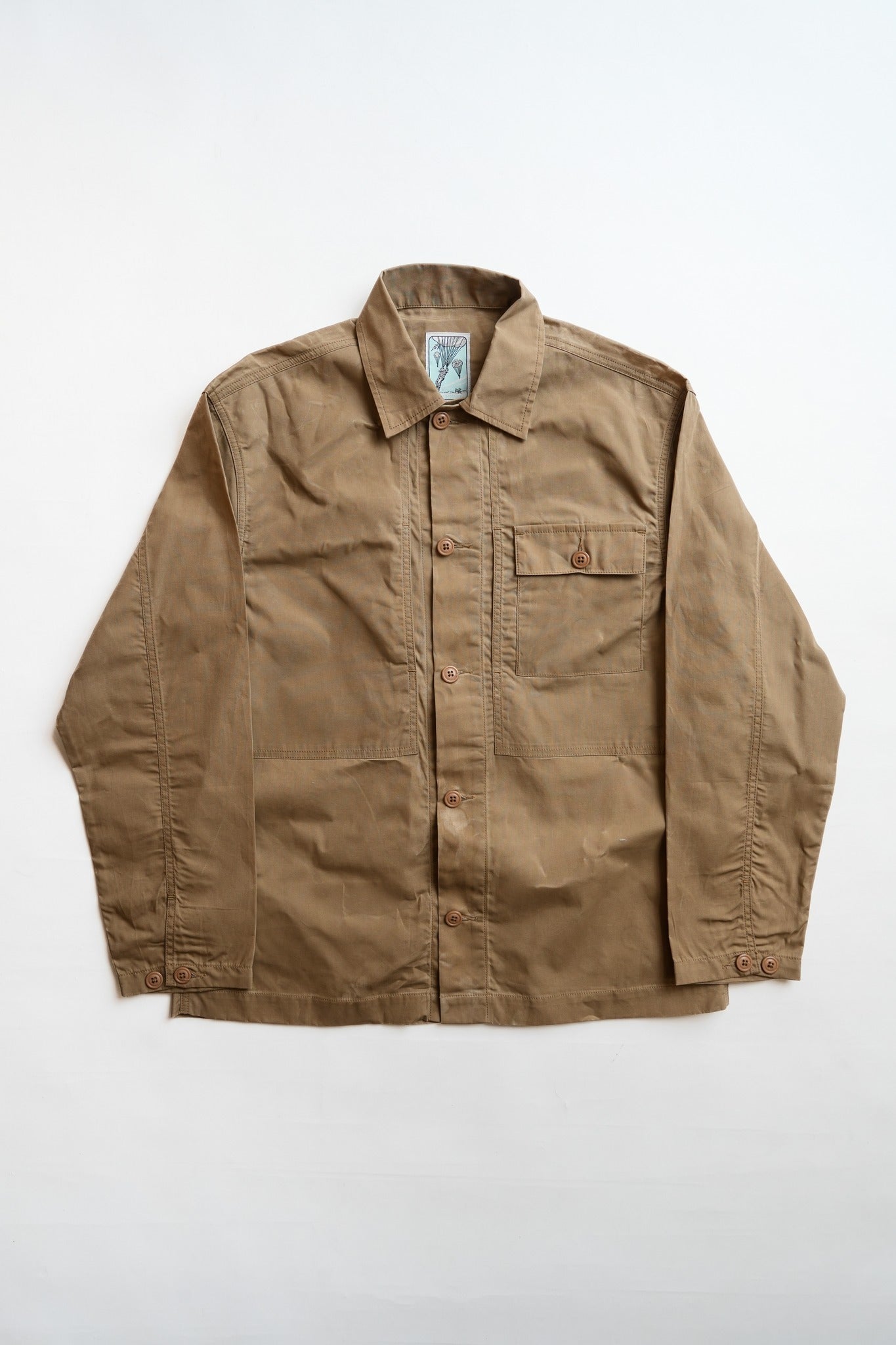P44 Utility Shirt - Khaki Tin Cloth