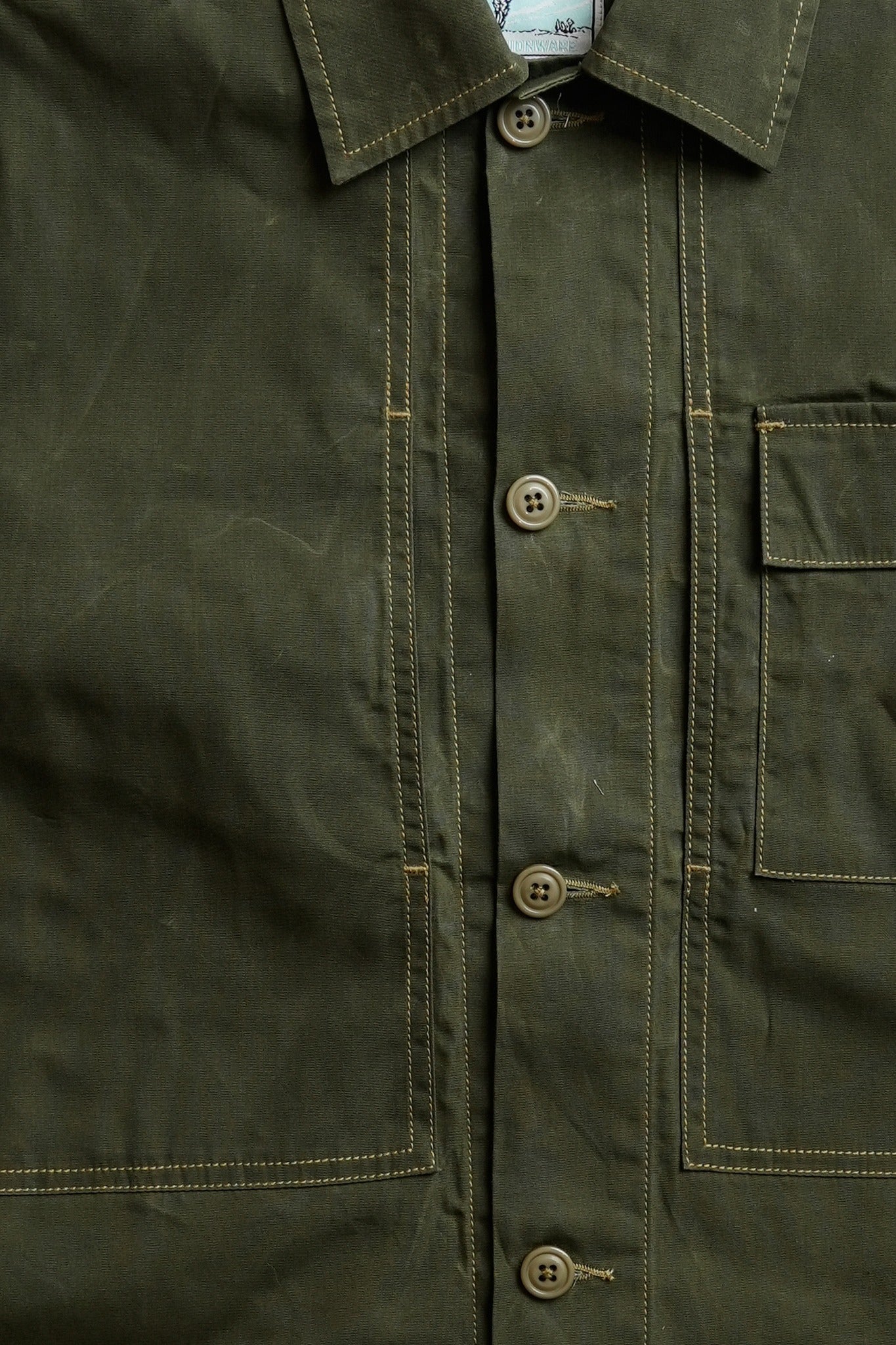 P44 Utility Shirt - Olive Tin cloth