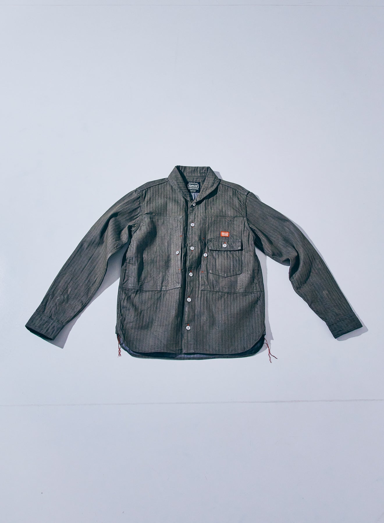 SWCPS22-HB Shawl collar L/S Shirt - OLIVE