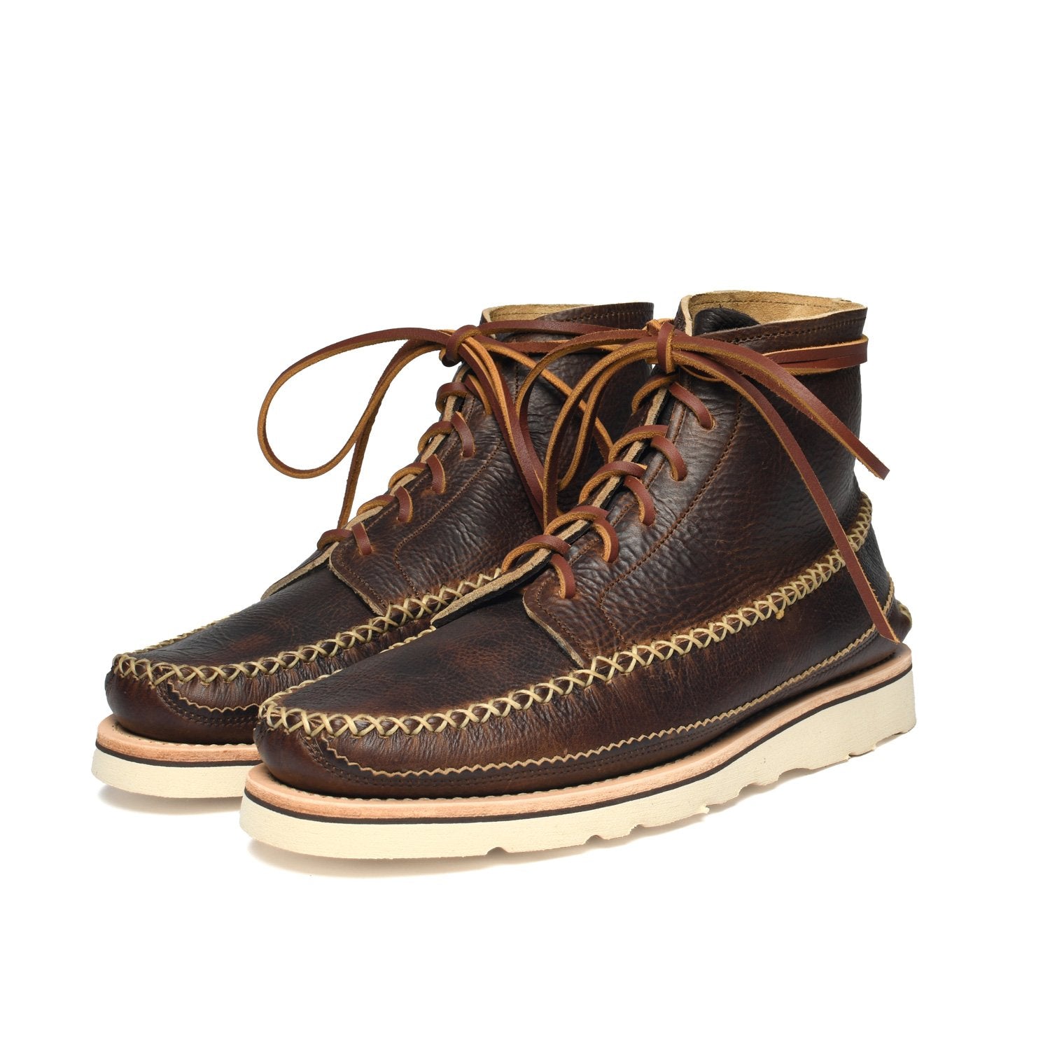 All Handsewn Maine Guide 6 Eye DB Boots - CH Brown