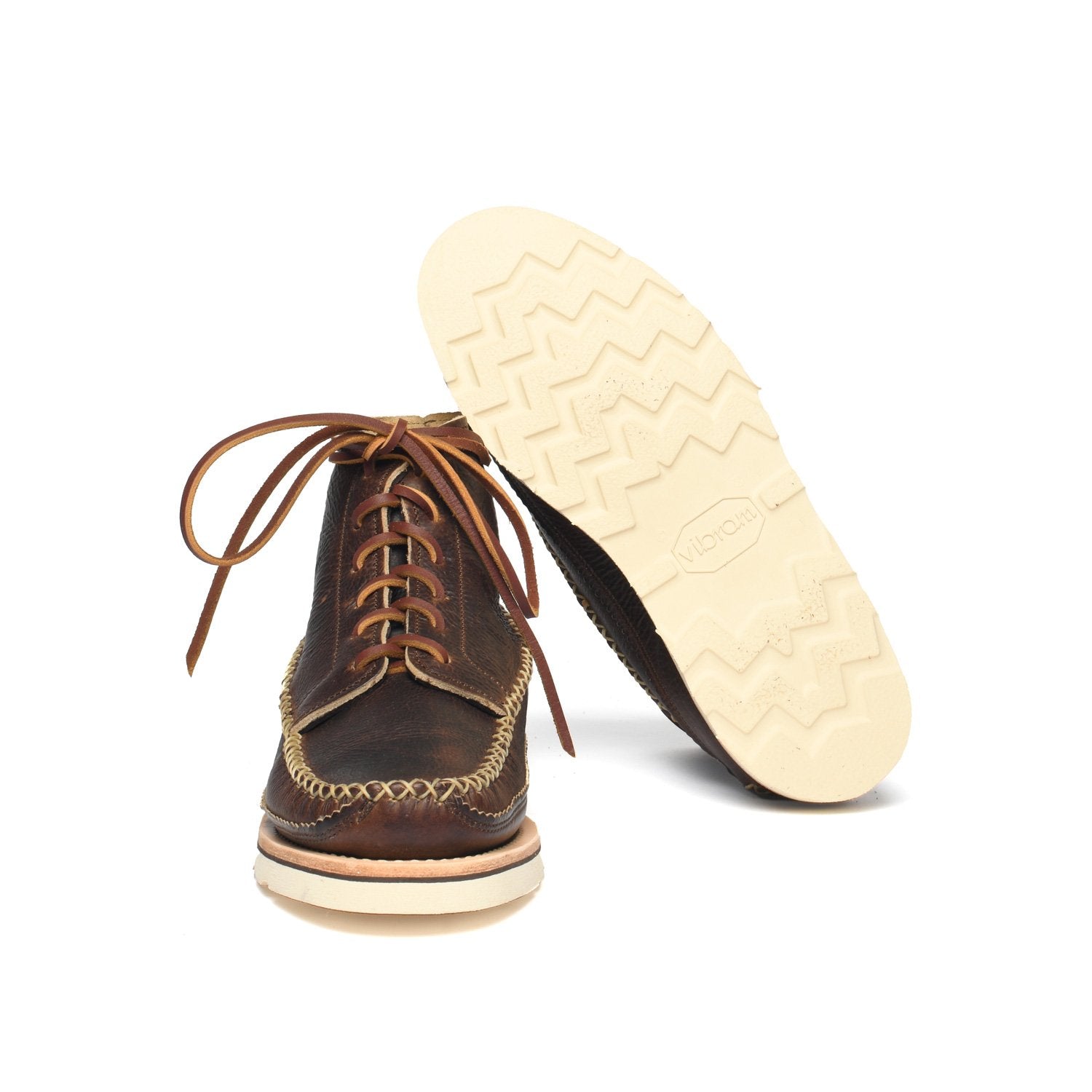 All Handsewn Maine Guide 6 Eye DB Boots - CH Brown