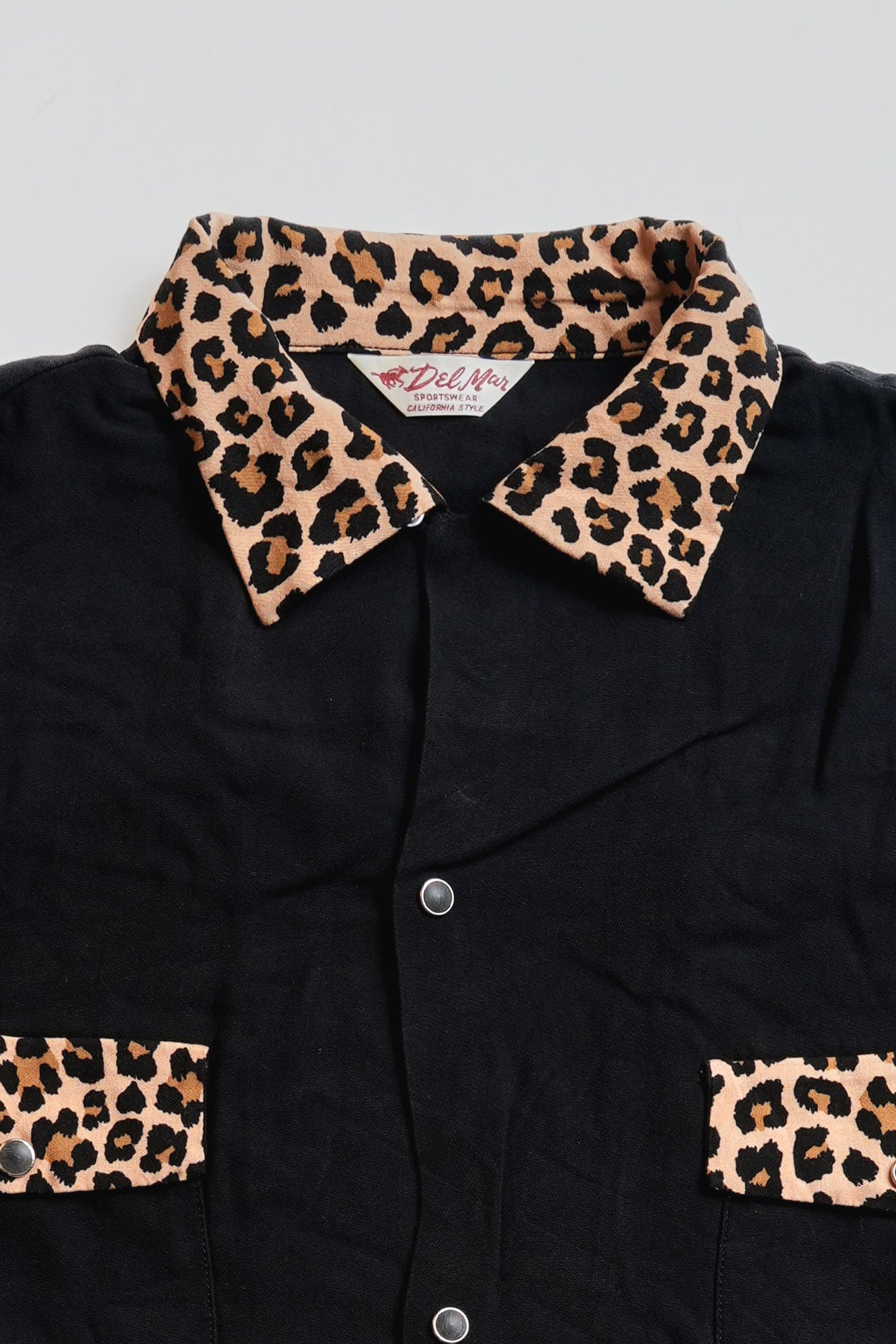 SNAP-UP GABARDINE SHIRT - LEOPARD