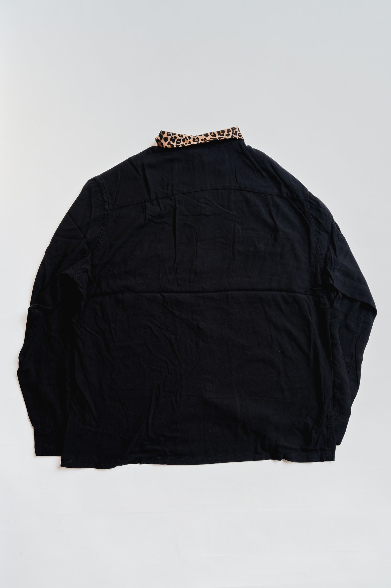 SNAP-UP GABARDINE SHIRT - LEOPARD