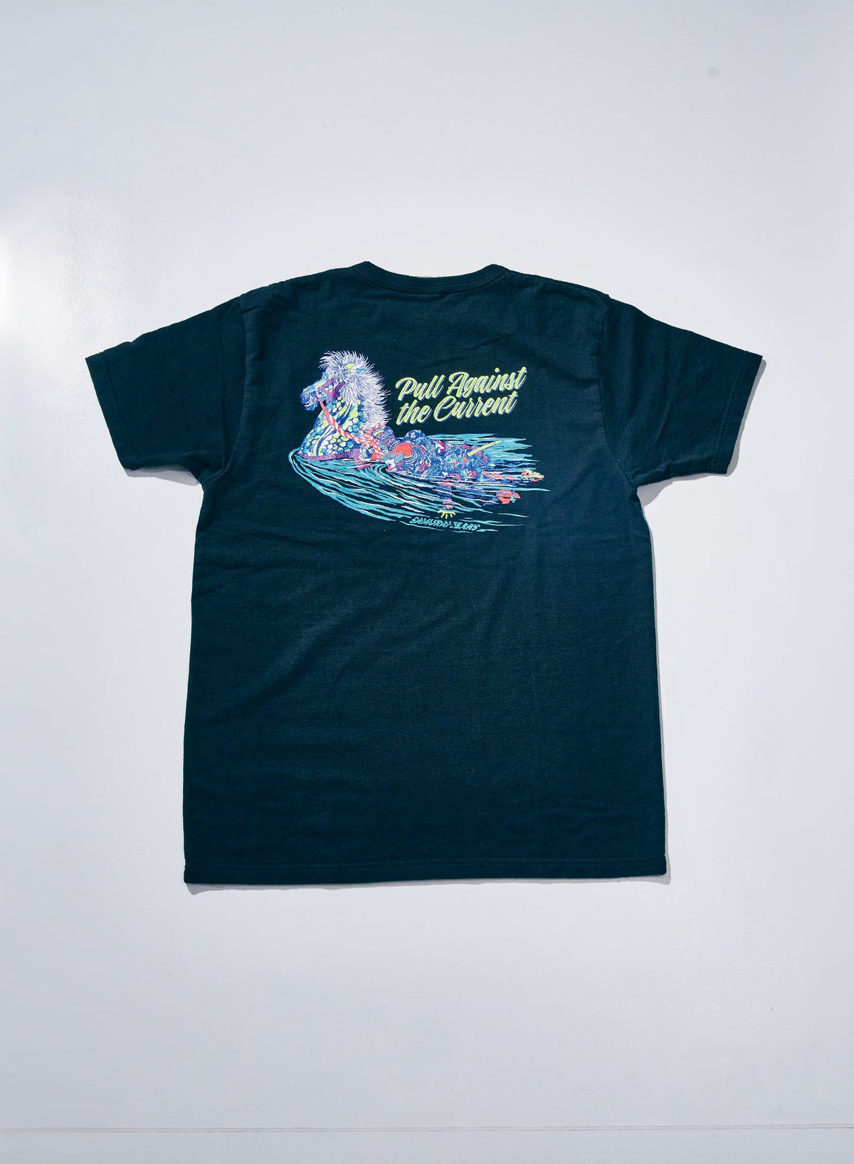 SJST26-106 (Aged Cotton Inlay Loopwheel T-Shirt) - BLACK
