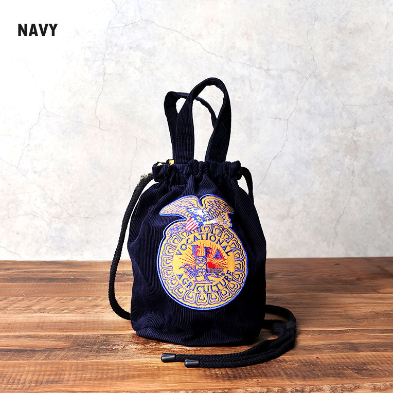 6877 EMB CORDUROY EFFECT BAG (FFA) - NAVY