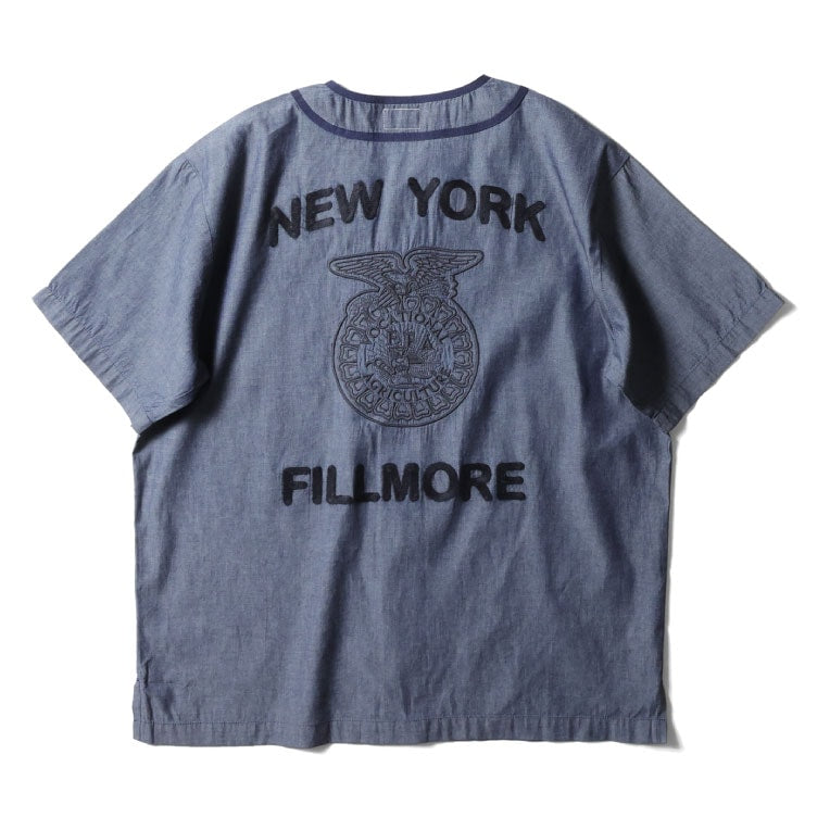 41326 CHAMBRAY BASEBALL SHIRT (FFA) - INDIGO ONE WASH