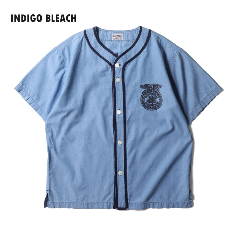 41326 CHAMBRAY BASEBALL SHIRT (FFA) - INDIGO BLEACH