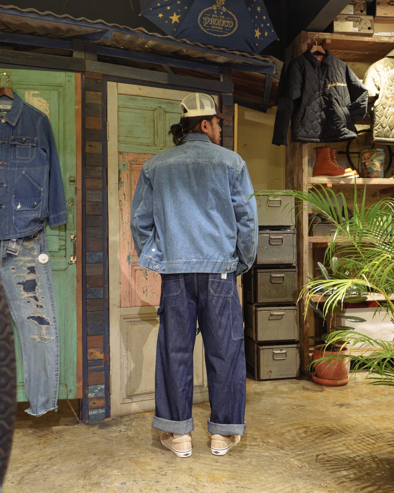 Work Short Jkt Denim Overall - wash Denim