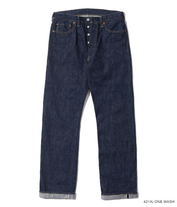 SC49007 SUGAR CANE SUPER “DENIM COLLECTIBLES #07 13.5OZ. BLUE DENIM WAIST OVERALLS “1946 MODE - INDIGO