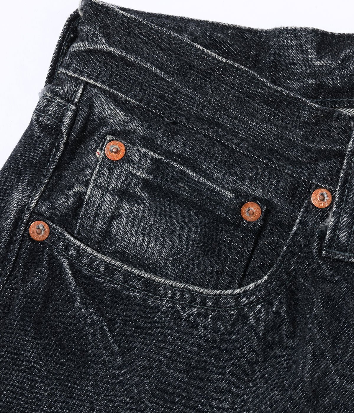 SC42460H 14.25oz. BLACK DENIM 1947 HARD WASH MODEL (REGULAR STRAIGHT) - INDIGO