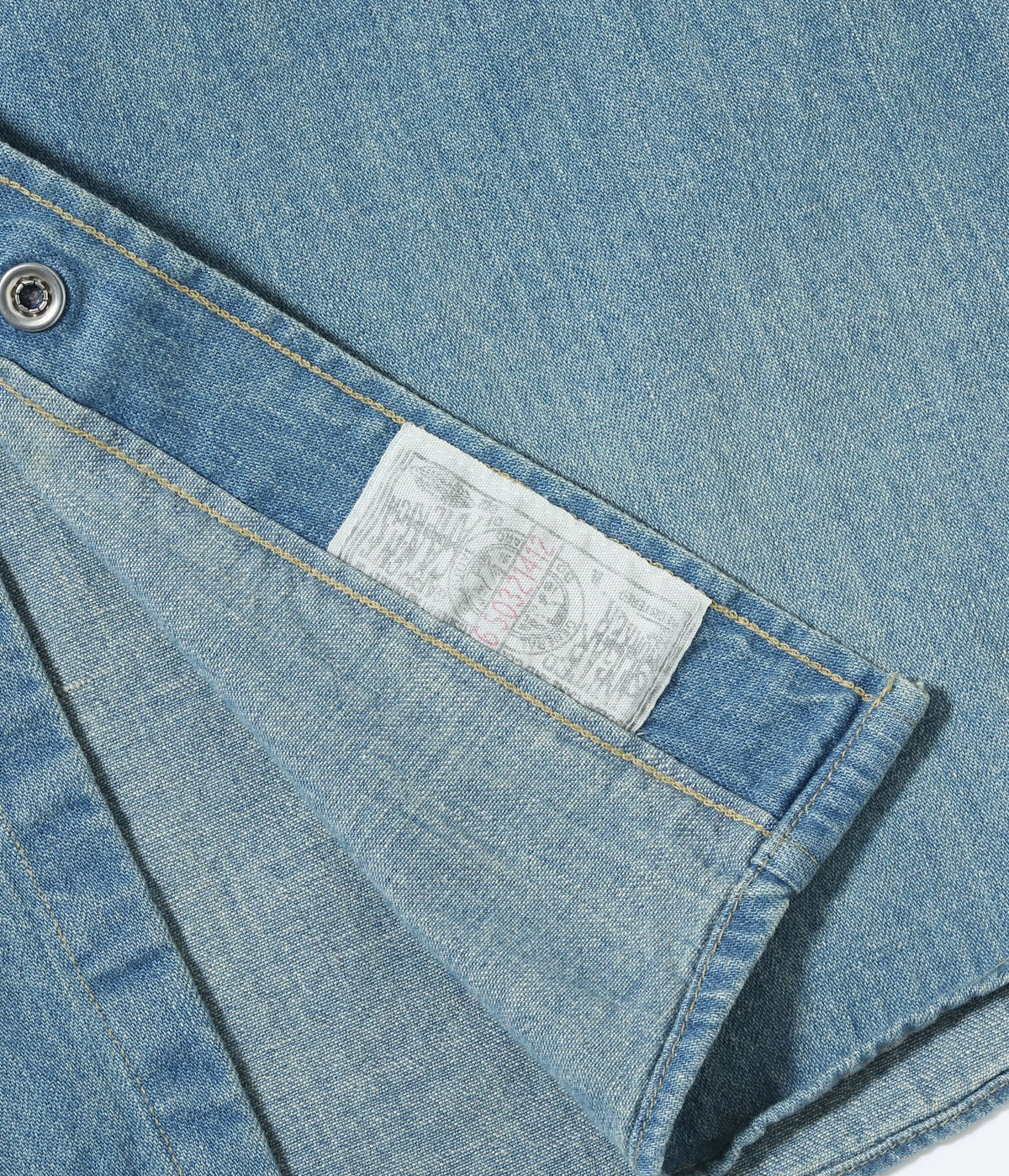 SC29684 BLUE DENIM WESTERN SHIRT AGED MODEL - INDIGO