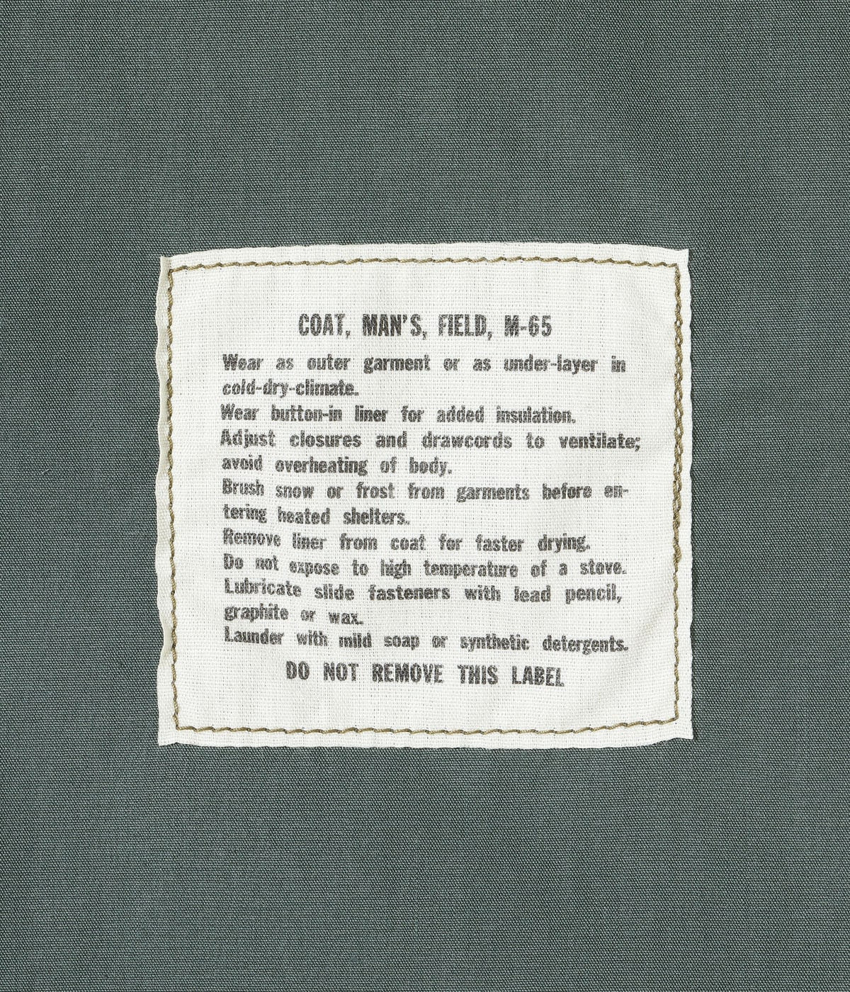 BR15918 Type M-65 “BUZZ RICKSON MFG. CO., INC.” ARMOR IN COMMAND - OLIVE DRAB