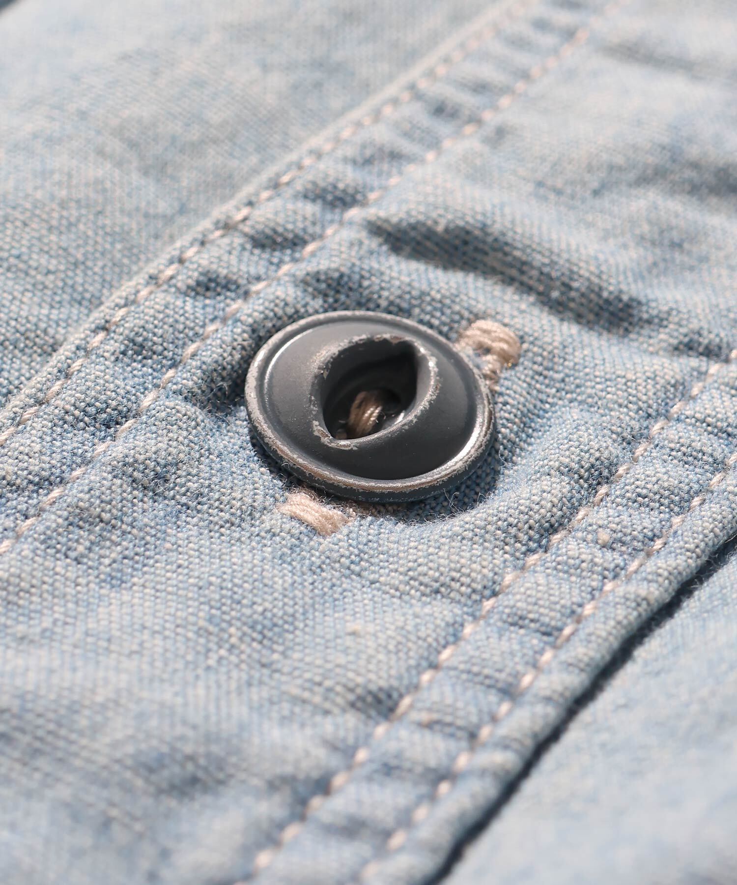 GS2529920A 5OZ CHAMBRAY WORK L/S(USED) - BLUE2