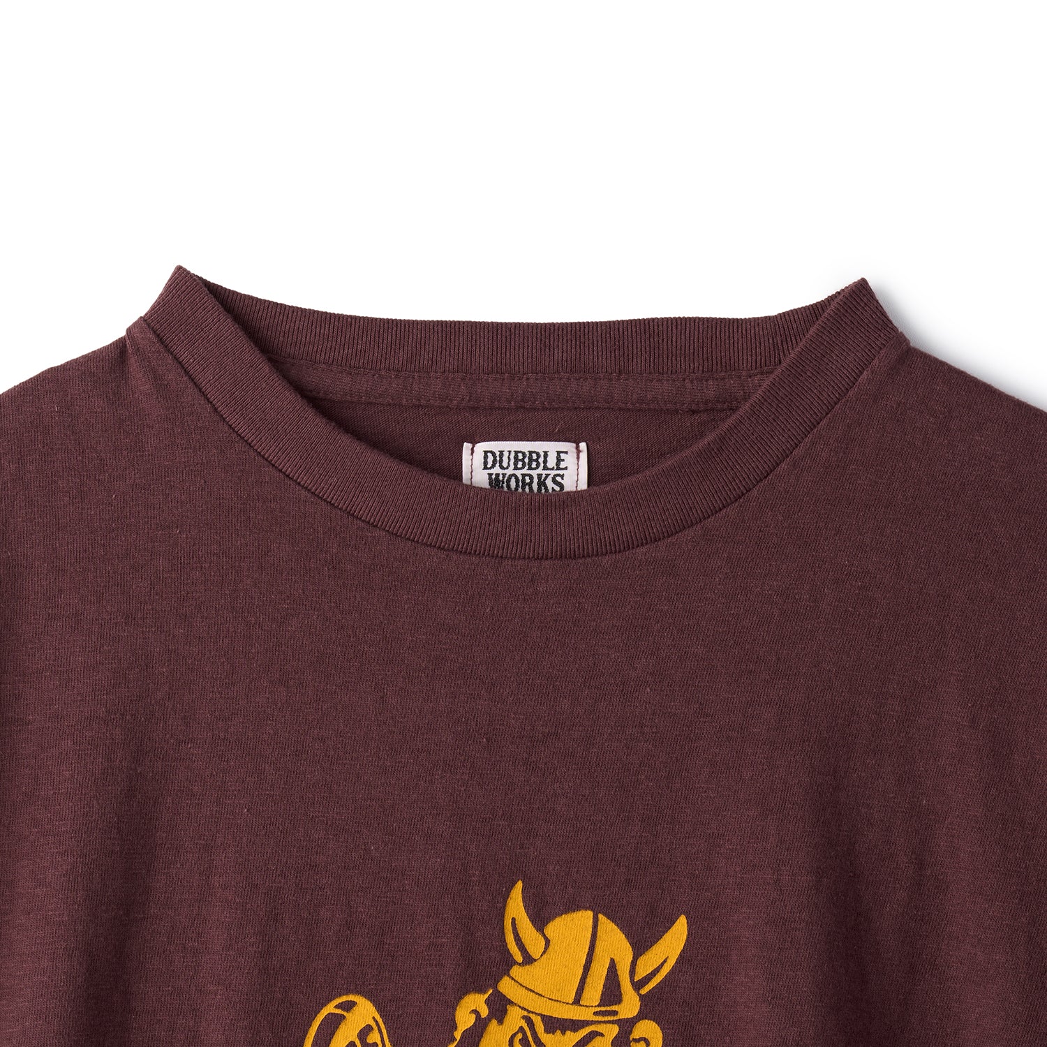 33005-02 Printed Tee "W" - BORDEAUX