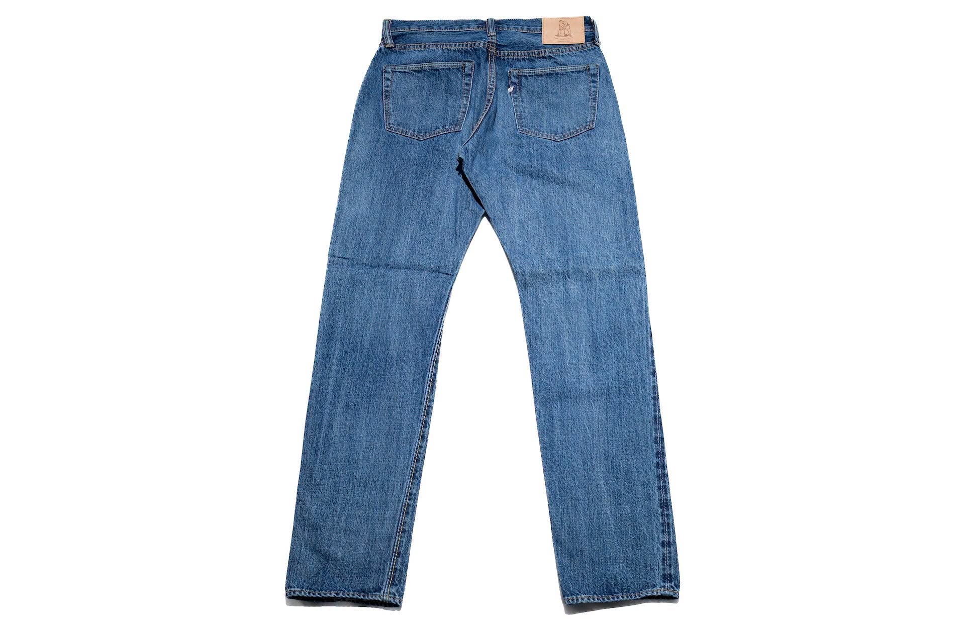 USED-019-ID 14oz Natural Wash Denim Relaxed Tapered - INDIGO