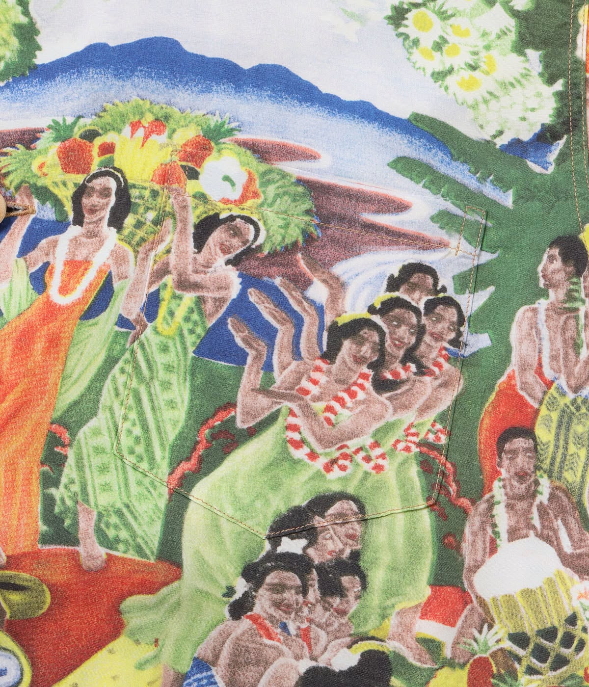 SS39678 SUN SURF SPECIAL EDITION “ORIGINAL MATSON MENU DESIGN by EUGENE SAVAGE” (SHORT SLEEVE) - GREEN