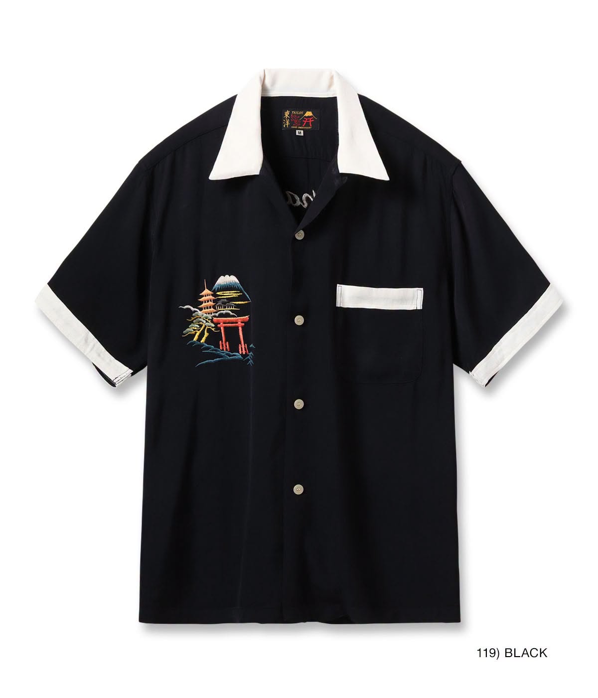 TT39699 SUKA SHIRT JAPAN MAP - BLACK