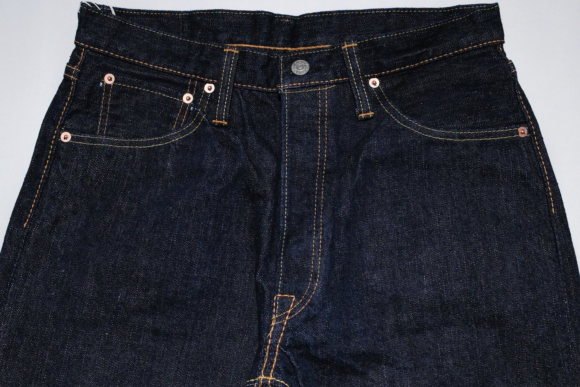 XX-002 14oz Denim Piped Straight Wash - INDIGO