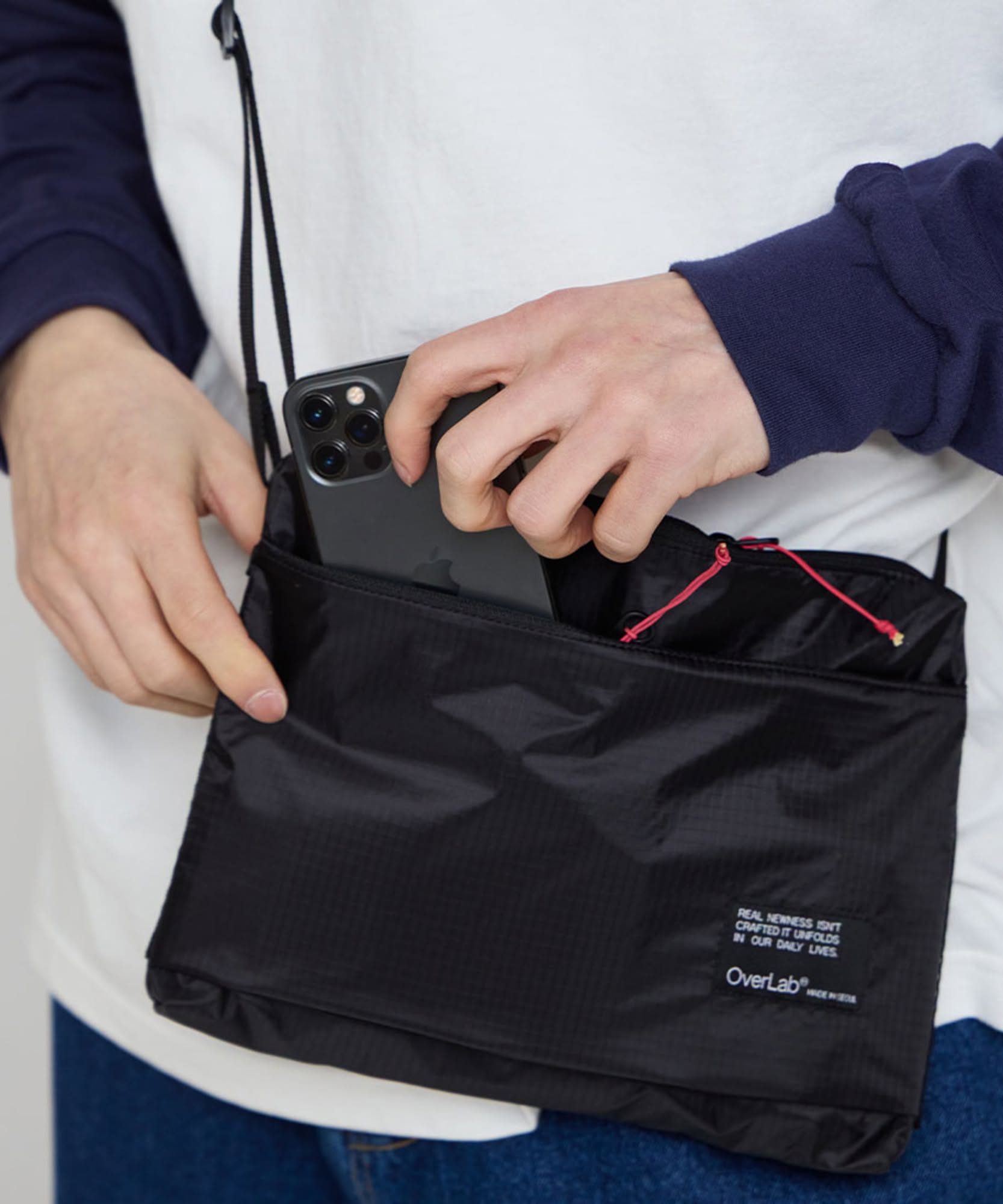 OVPR-132-Utility sacoche bag - BLACK