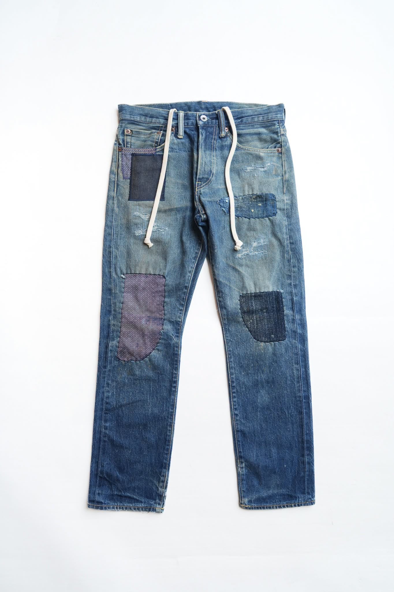 REMAKE PATCHED DENIM PANTS - VINTAGE