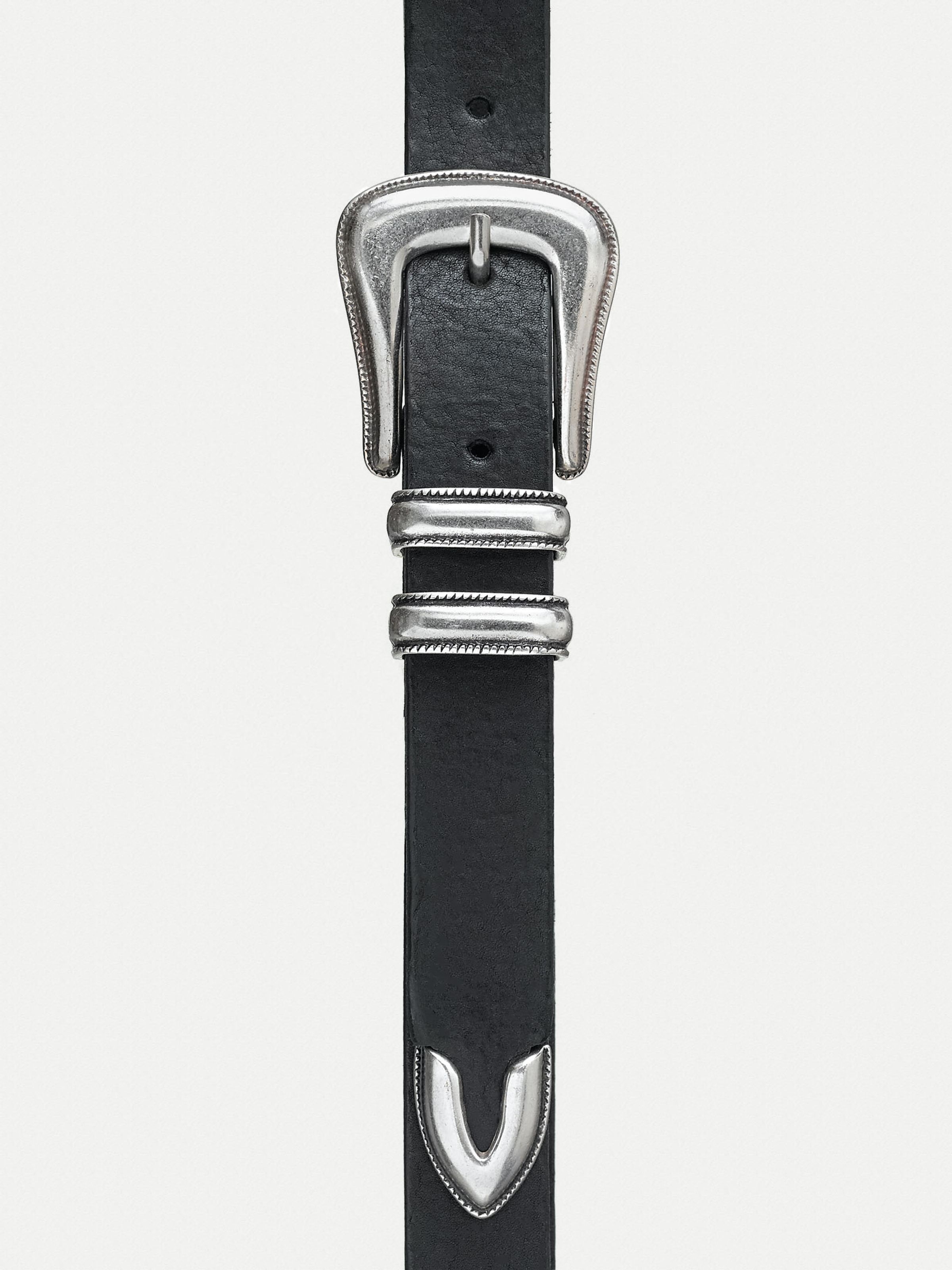 WESTERN SILVER BELT - BLACK