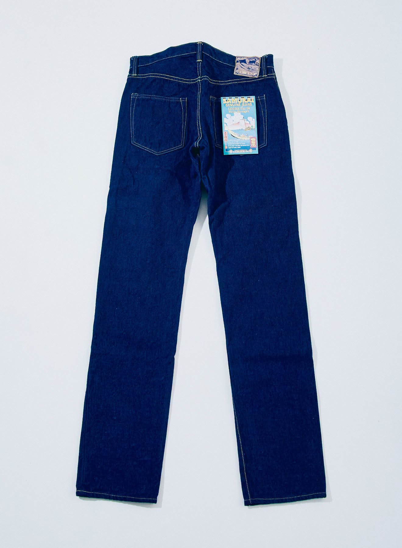 S3000XX15oz-SH Seigaiha Wide Straight model - INDIGO