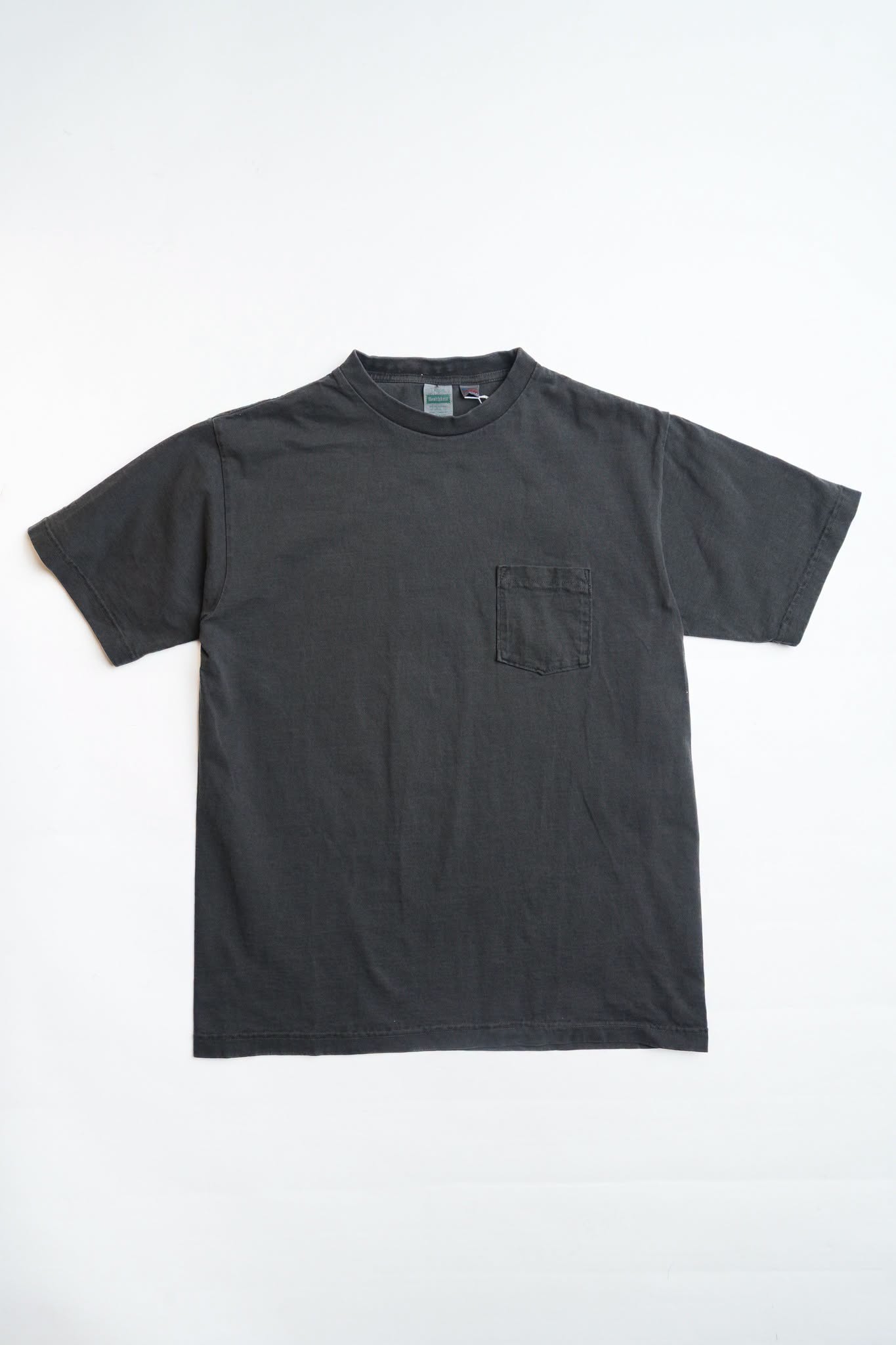 Crew Neck Short Sleeve Pocket T-Shirt - DARK GREY