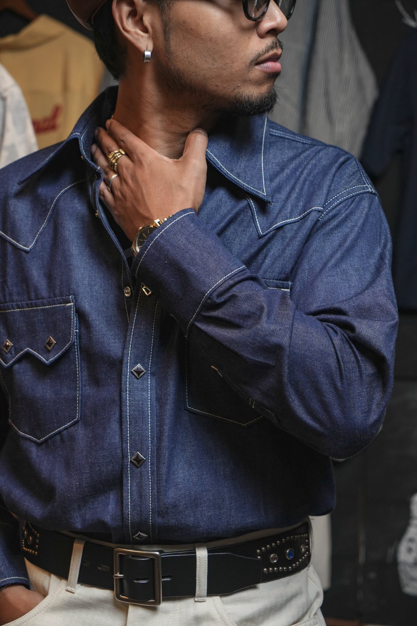 Mod Western Shirt - Indigo Selvedge