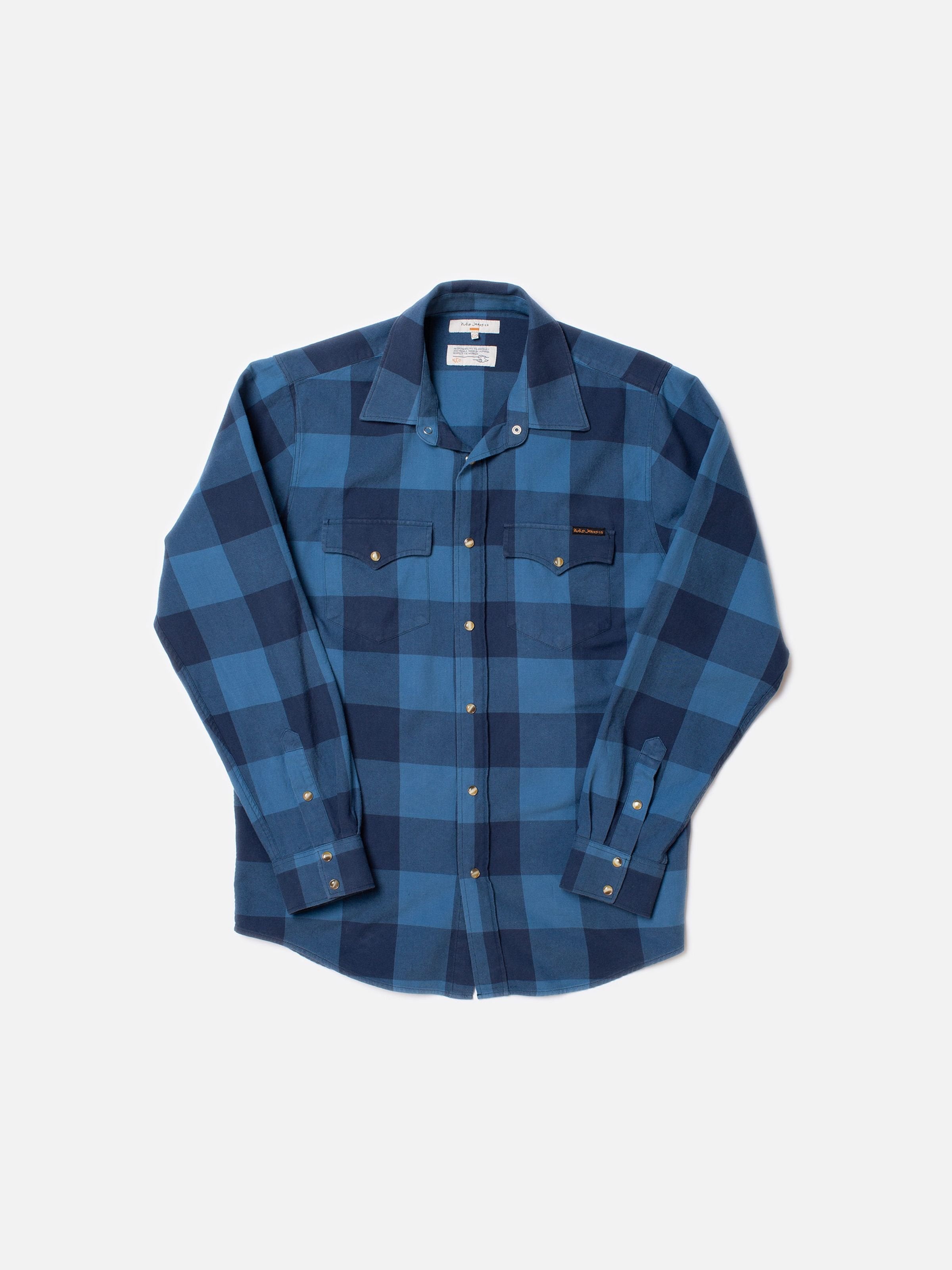 GEORGE FLANNEL SHIRT - BLUE