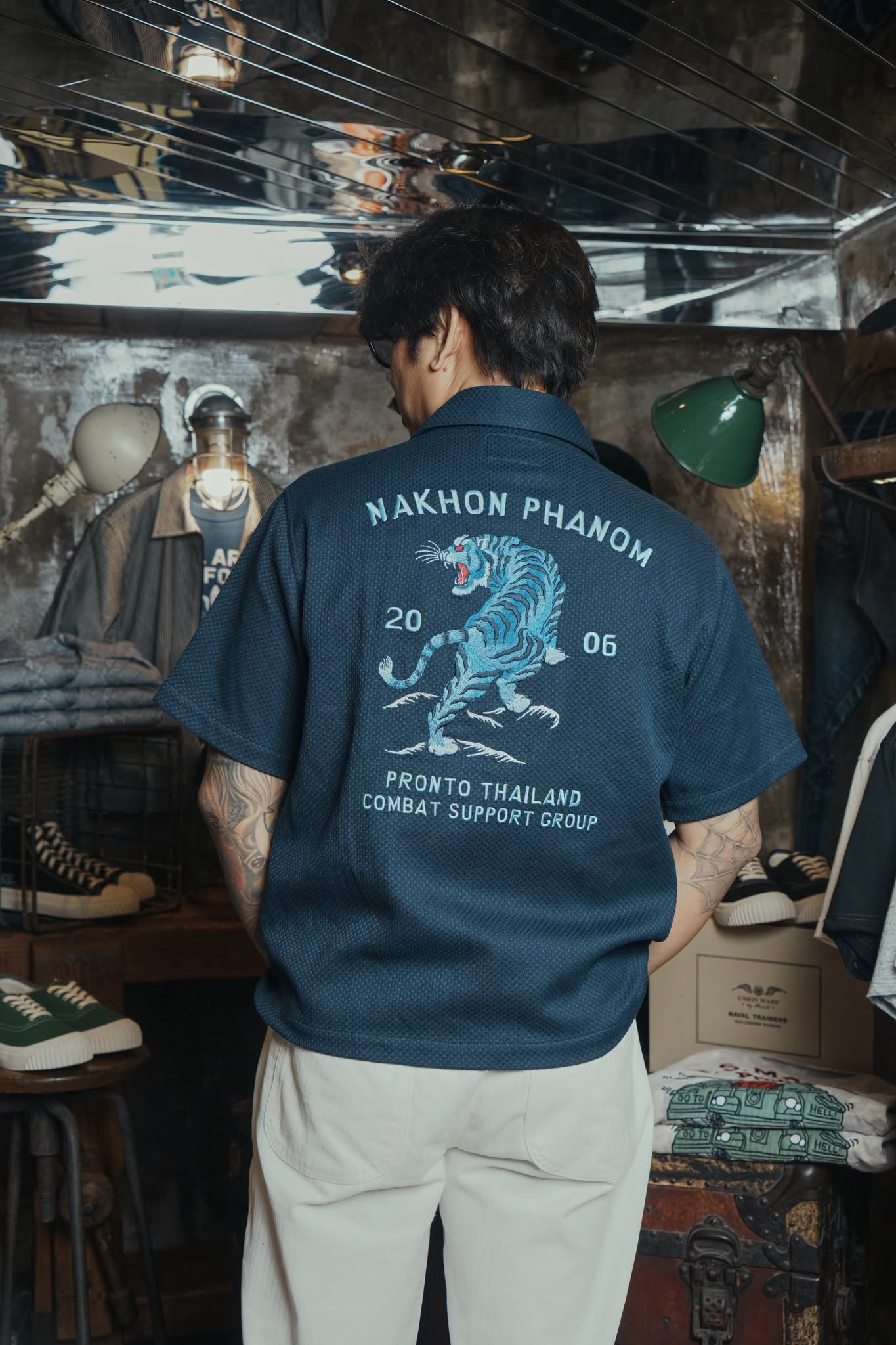 Souvenir Shirt Nakhon Phanom - Indigo Sashiko