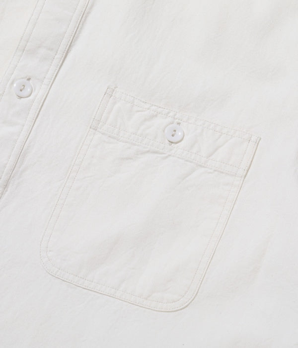 BR35857 WHITE CHAMBRAY WORK SHIRT (SHORT SLEEVE) - OFF WHITE