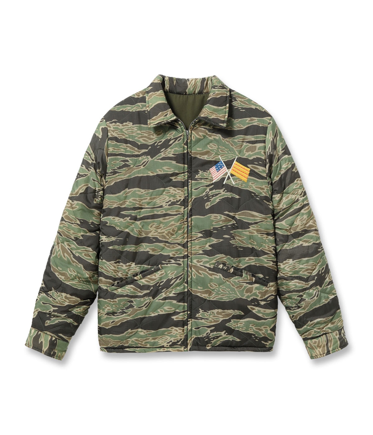 TT15800 Mid 1960s Style Reversible Vietnam Jacket “VIET-NAM MAP” × “LANDSCAPE” - GREEN