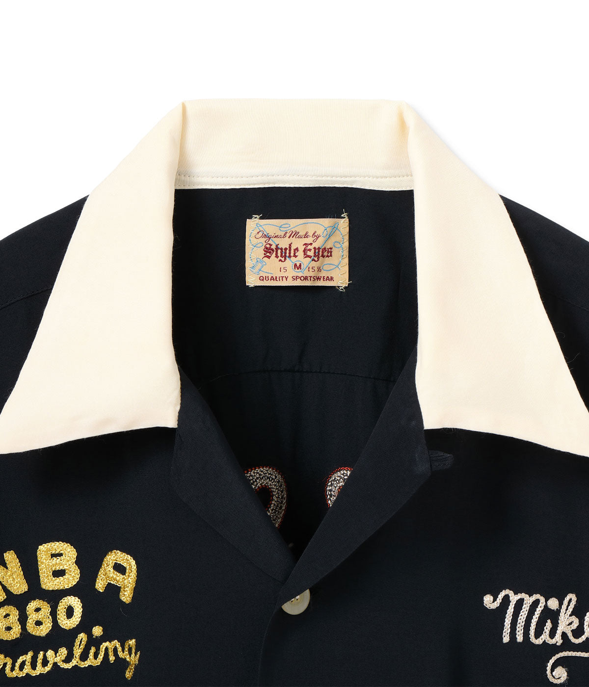 SE39663 RAYON BOWLING SHIRT LEE & SMITH - BLACK