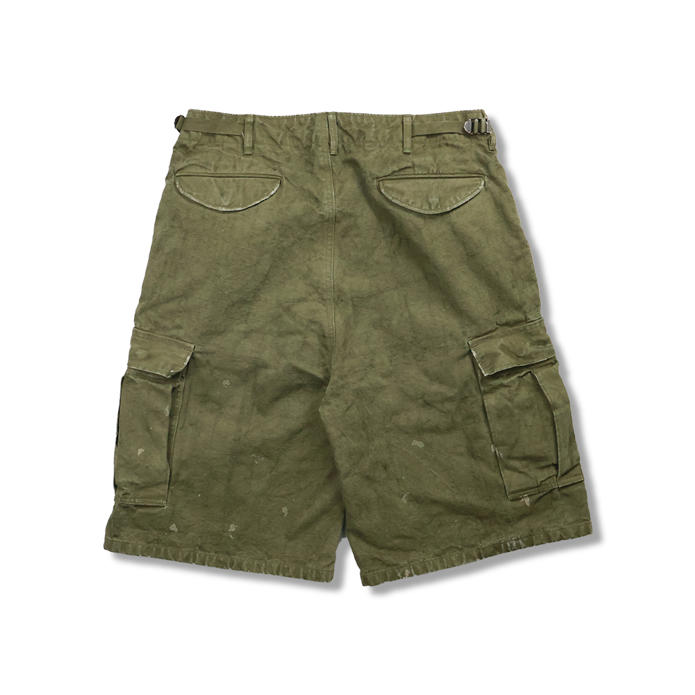 1144VE Tent Cloth Field Cargo Shorts VE (Vintage Effect) - O.D