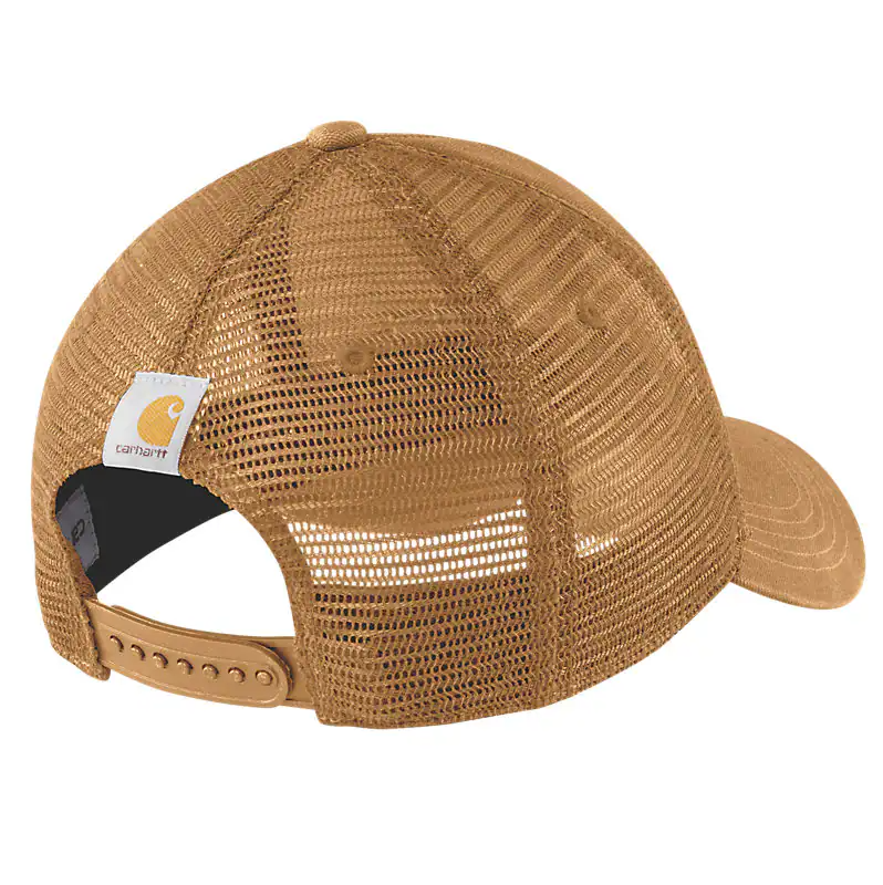 CANVAS MESH-BACK LOGO GRAPHIC CAP - CARHARTT BROWN/OILED WALNUT