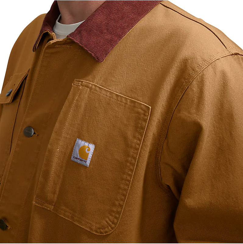 RUGGED FLEX® DUCK LOOSE FIT CHORE COAT-1 WARM RATING - CARHARTT BROWN