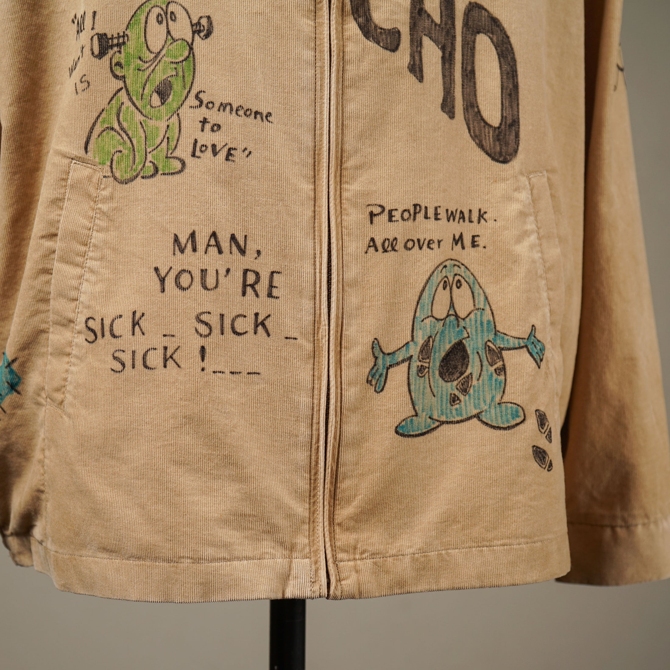WEIRDO Psycho 落書き　Jacket ジャケット　コーデュロイ　M PSYCHO WEIRDO - JACKET - BEIGE