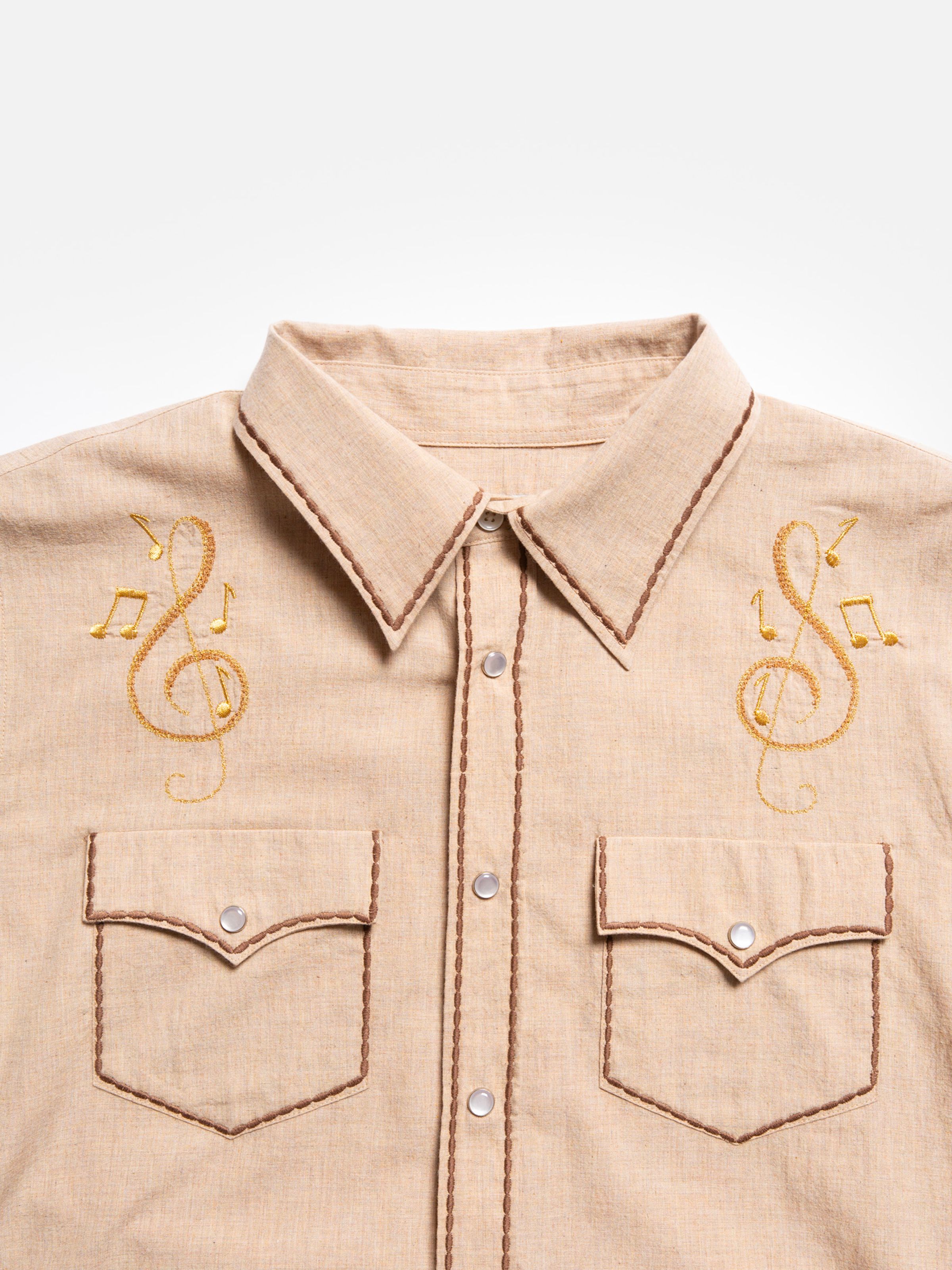 GEORGE COWBOY SHIRT - BEIGE