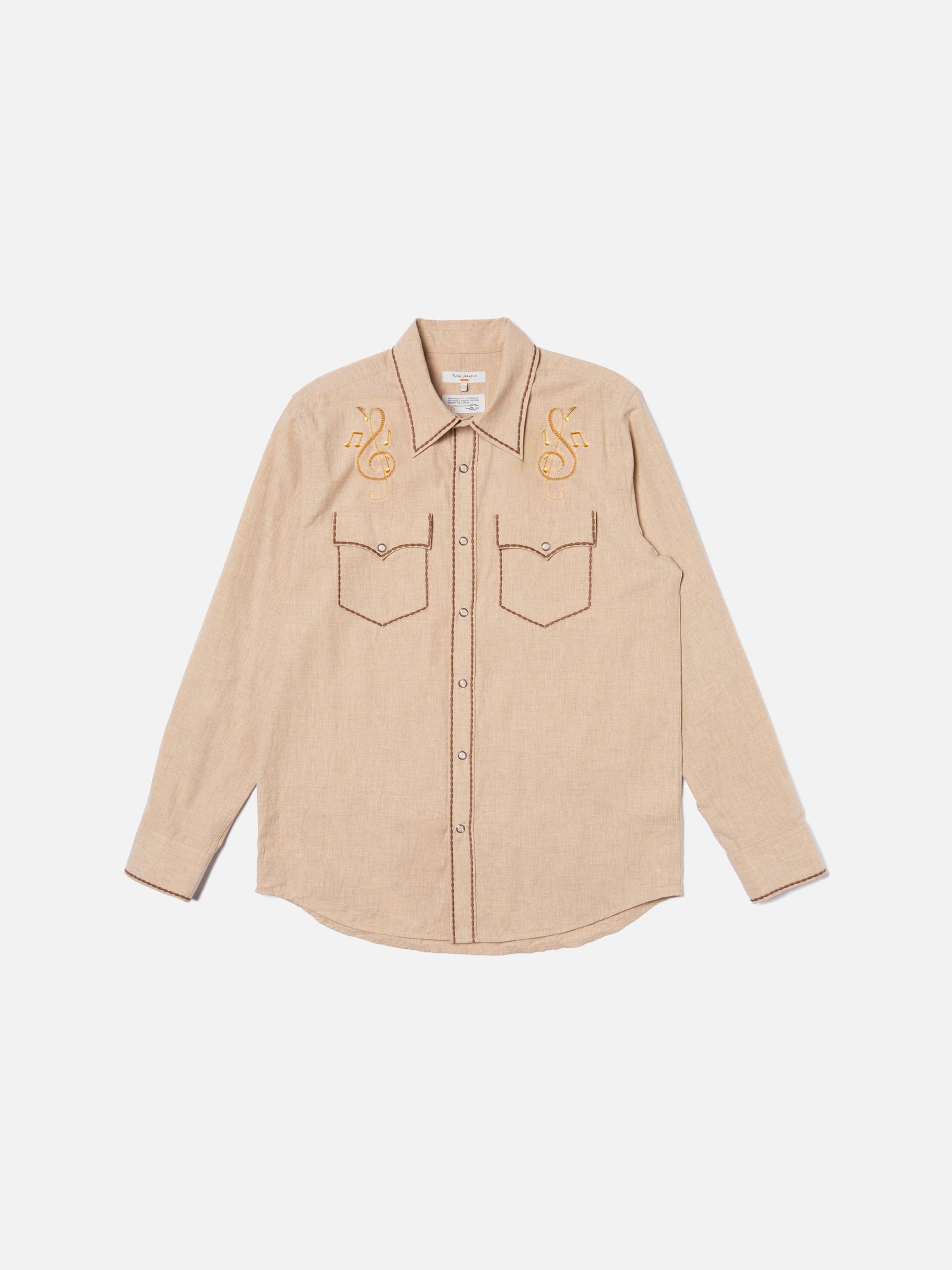 GEORGE COWBOY SHIRT - BEIGE