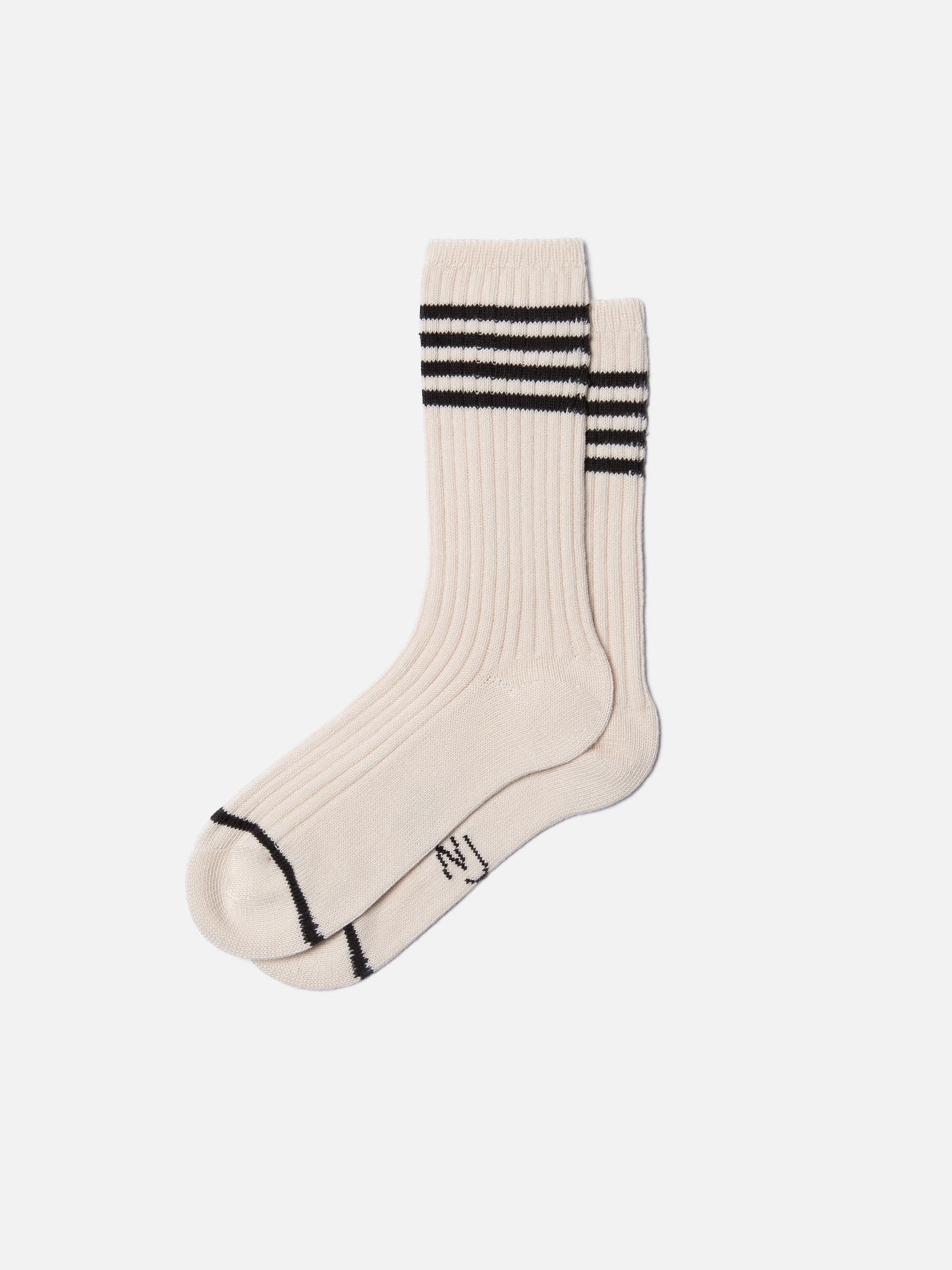 MEN TENNIS SOCKS STRIPE - OFFWHITE/BLACK