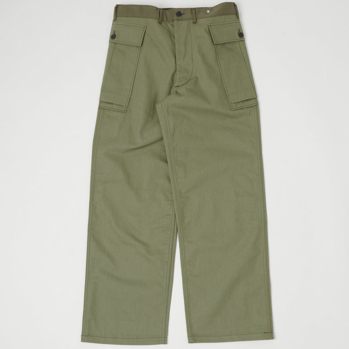 1098 U.S.ARMY HERRINGBONE PANTS - OD GREEN