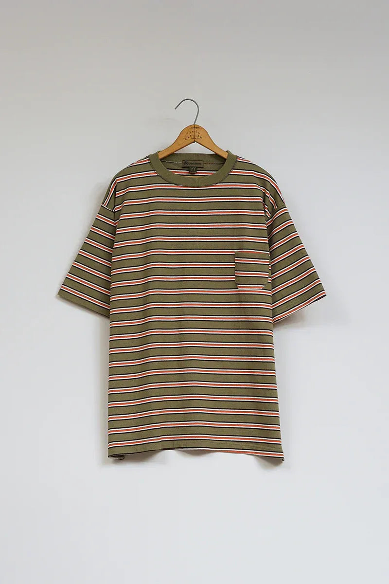 9.5oz BORDER H/S T-SHIRT - GREEN