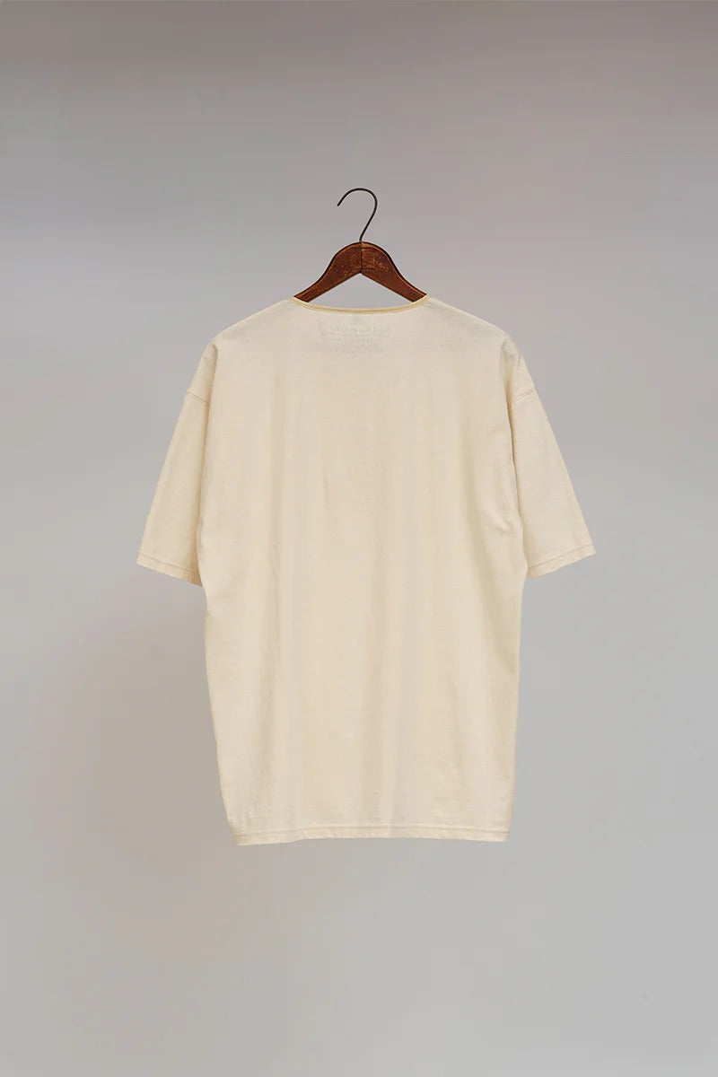50s HENLEY NECK SHIRT - IVORY