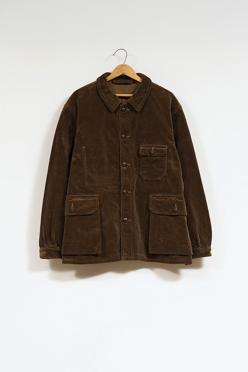 FRENCH WORK JACKET 8W CORDUROY - DARK BROWN