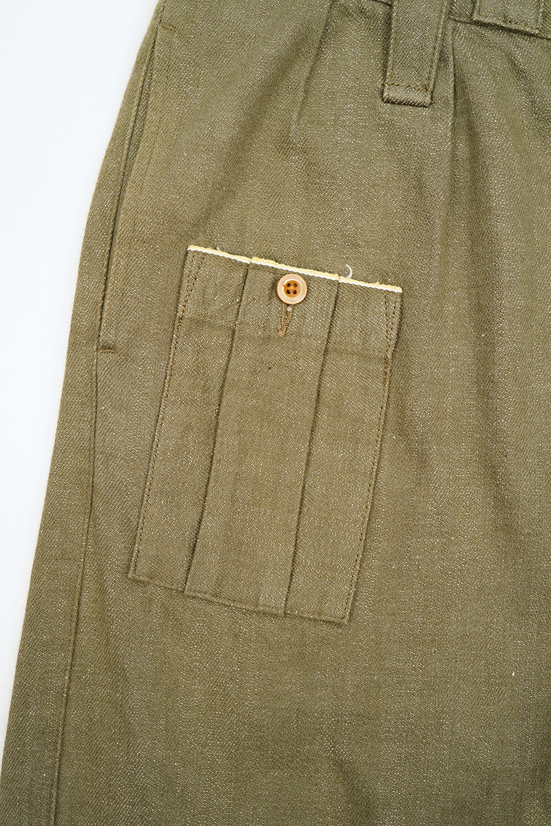 BRITISH ARMY PANT - LOOSE DENIM - GREEN